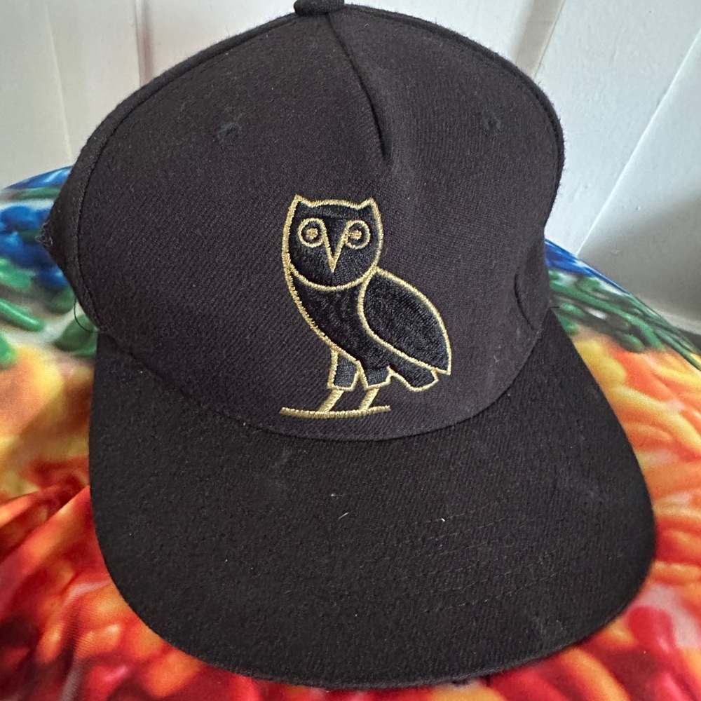 Drake OVO Black Cap with Gold Owl Accent